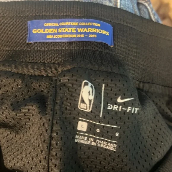 Nike Dri-Fit NBA Warriors Courtside Collection Icon Edition 2018-2019 Shorts